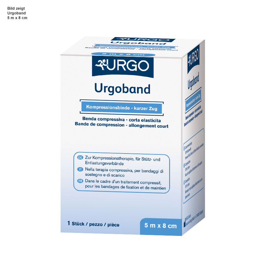 Urgoband Kurzzugbinde, hautfarben, 5 m x 10 cm