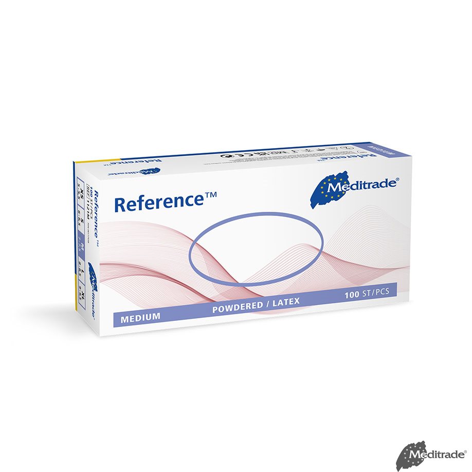Reference U.-Handschuhe Latex, leicht gepudert, unsteril, Gr. M (100 Stck.)