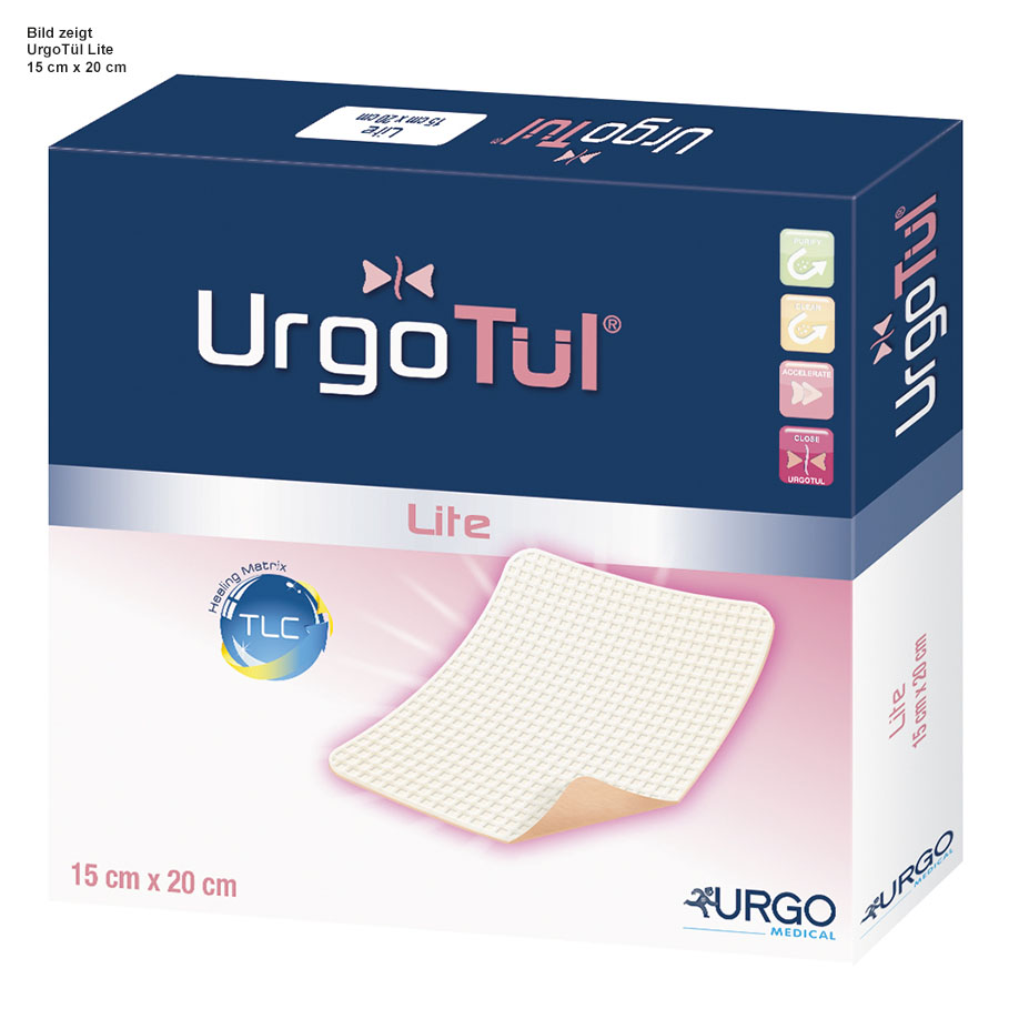 UrgoTül Lite Schaumstoffverband, 15 x 20 cm (5 Stck.)