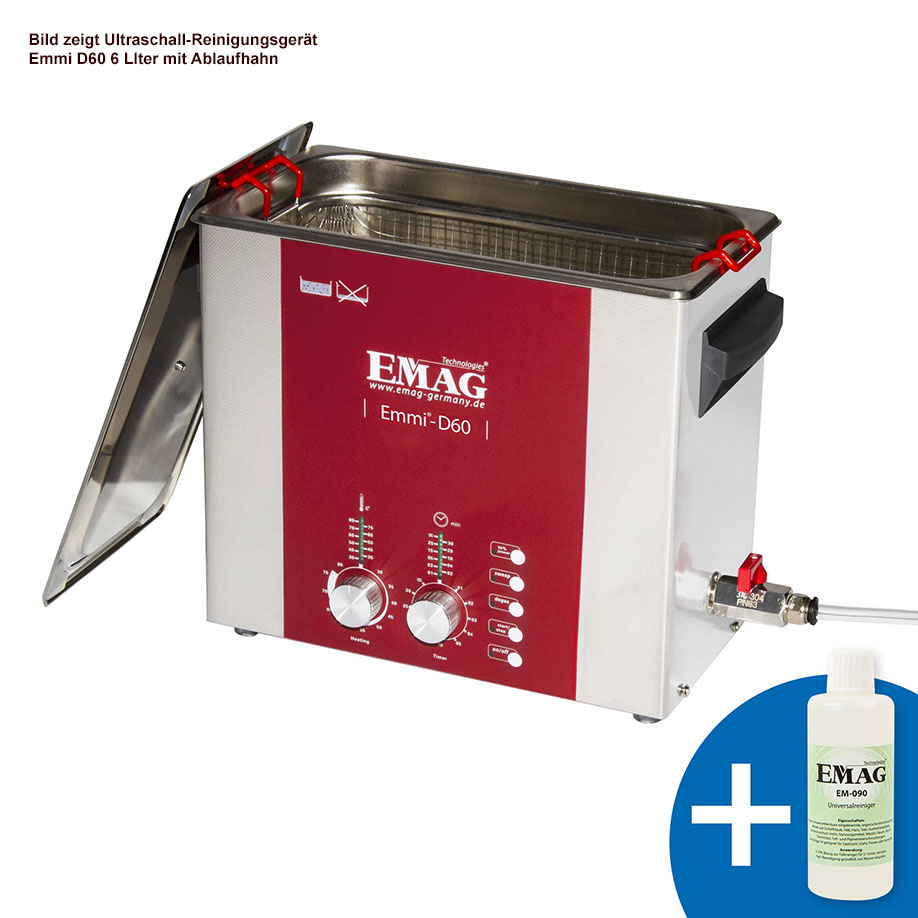 Ultraschall-Reinigungsgerät Emmi D60 6,0 Ltr. inkl.100 ml Universalkonzentrat