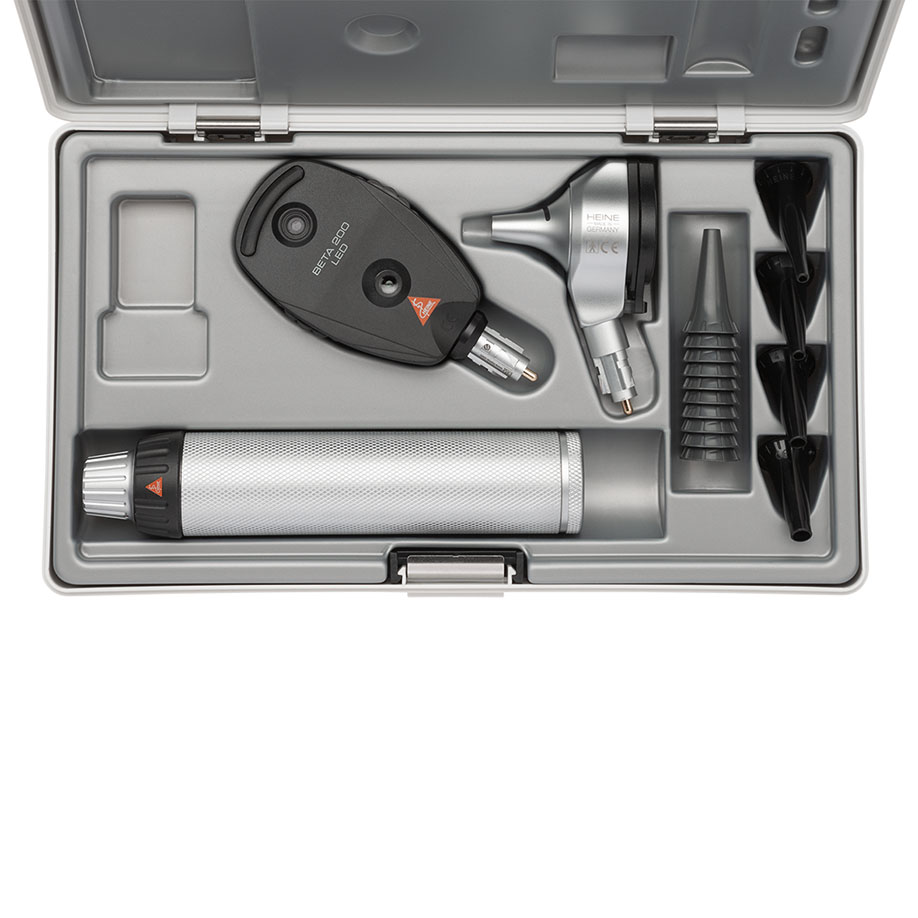 BETA 200 LED Ophthalmoskop/Otoskop Set 2,5 V mit BETA Batteriegriff