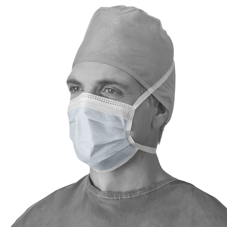 OP-Masken mit Bindebändern, blau (50 Stck.)