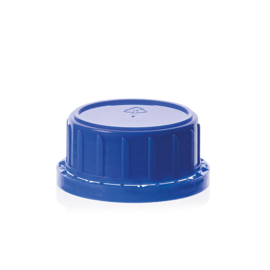 Schraubverschluss, GL 54, PP, blau, mit Originalitätsverschluss