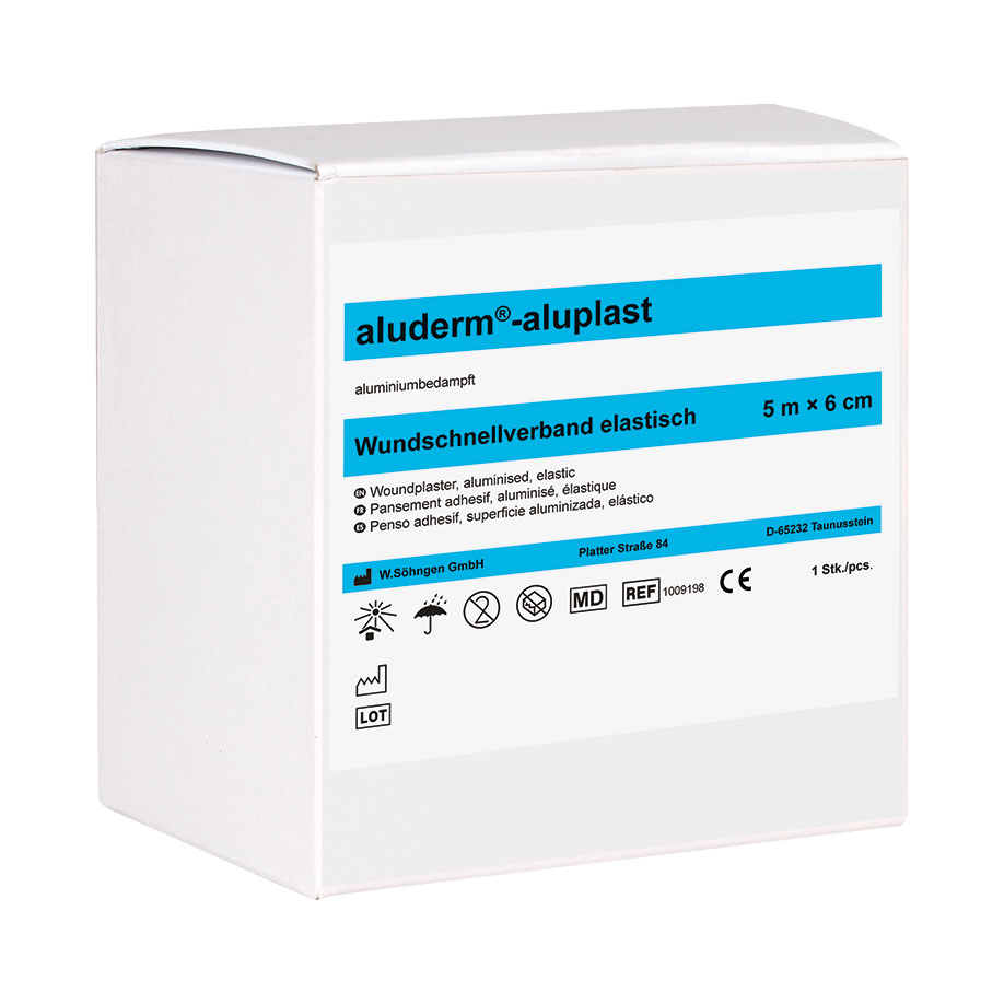 aluderm-aluplast Wundpflaster elastisch, gerollt ca. 5 m x 6 cm