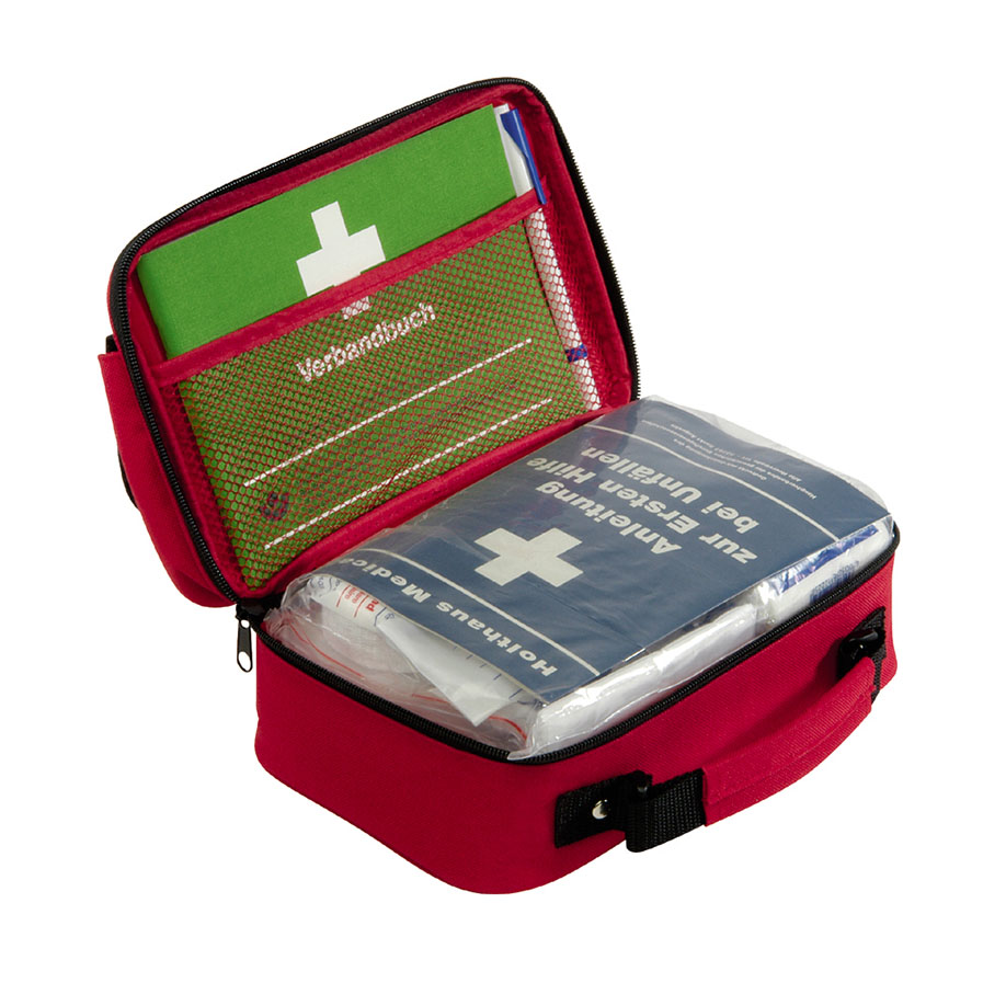 Office plus Verbandtasche rot, gefüllt nach DIN 13157
