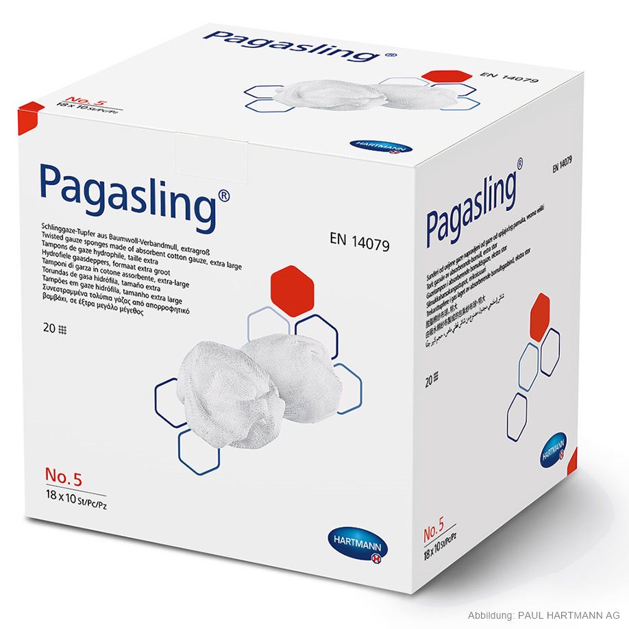 Pagasling Schlinggazetupfer steril Gr. 5, extragroß (10 Stck.)