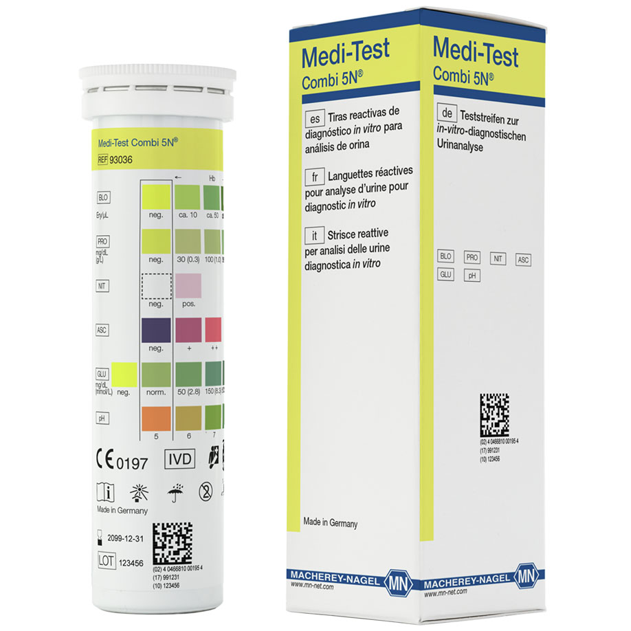 Medi-Test Combi 5 N Harnteststreifen (100 T.)