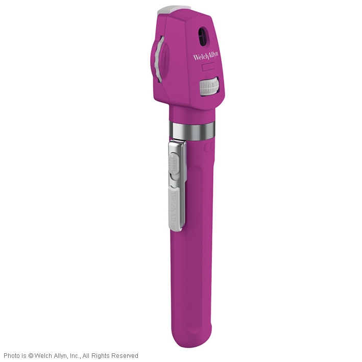 Pocket Plus LED Ophthalmoskop opalviolett, inkl. Handgriff und Etui