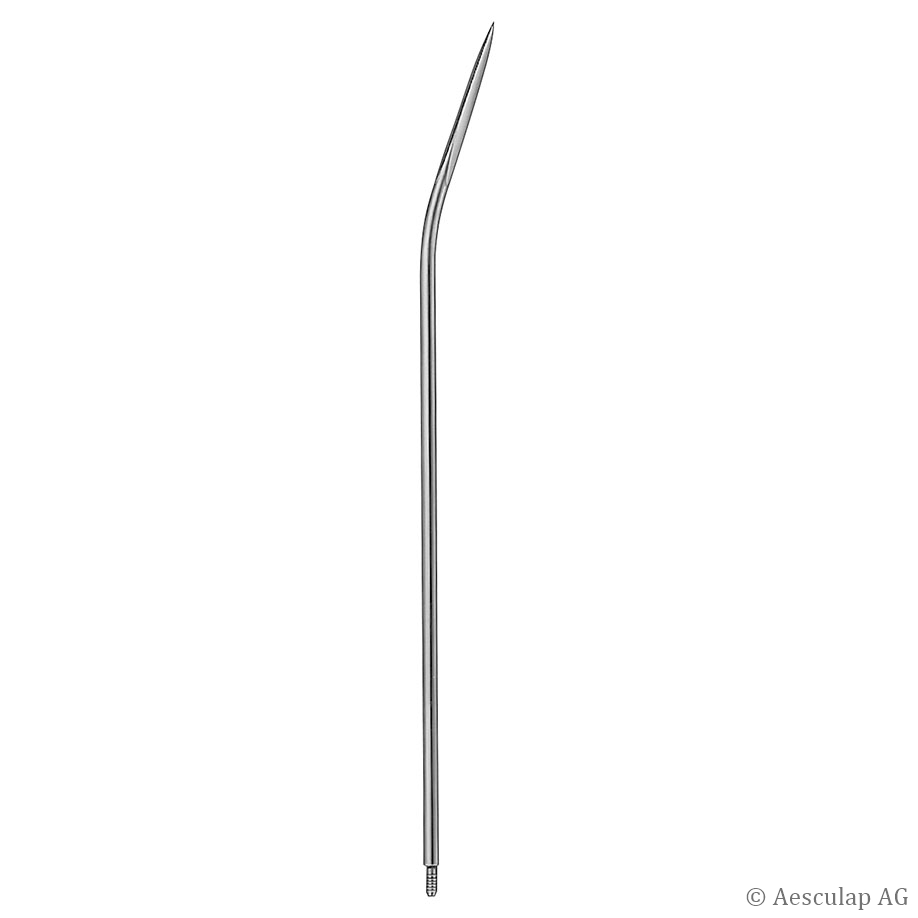 Redon Spike (Führungsnadel), Ch. 14, leicht gebogen, Dreiecksspitze, 190 mm,