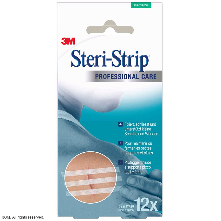 3M Steri-Strip Wundverschlussstreifen 6 x 38 mm (12 x 6 Str.)