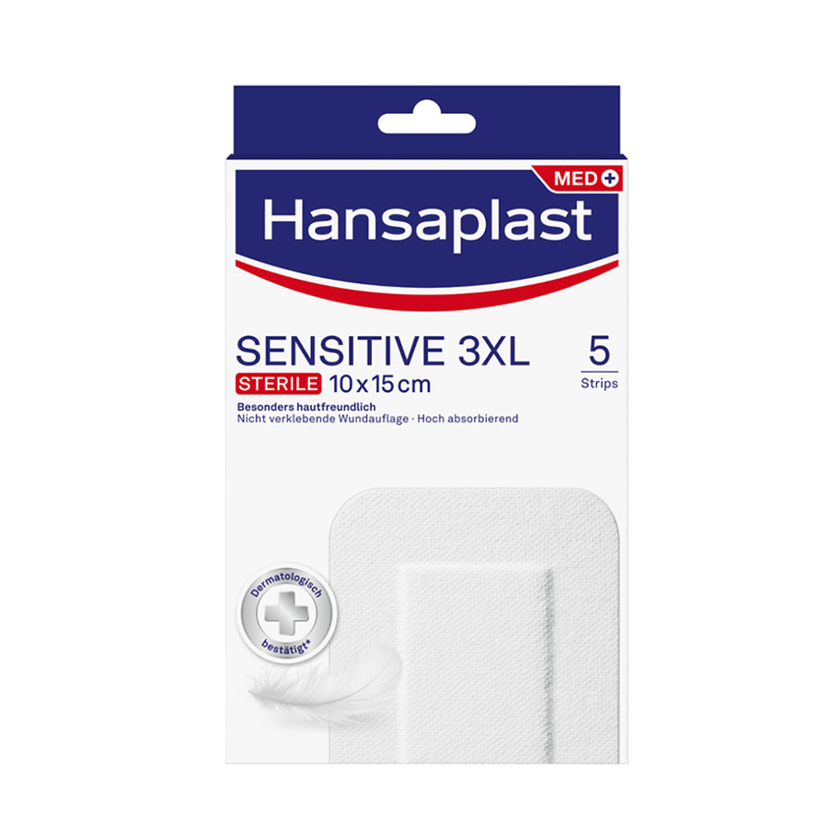 Hansaplast Sensitive 3XL Wundverband, 10 x 15 cm, steril (5 Stck.)