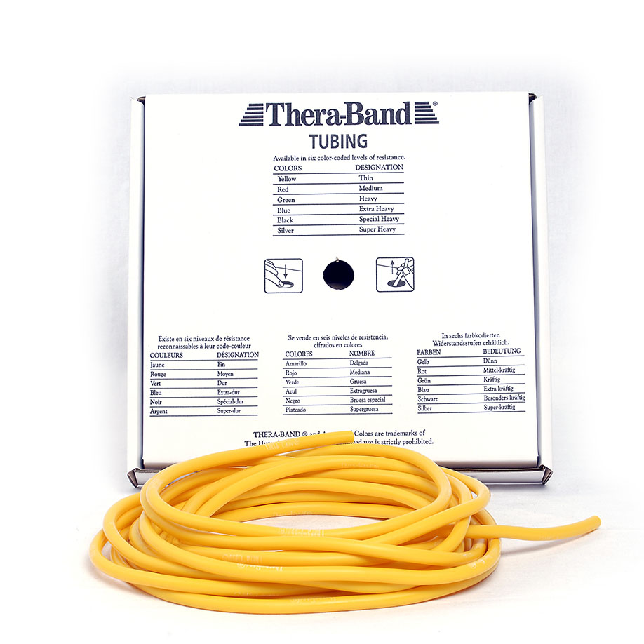 TheraBand Tubing 7,5 m, leicht - gelb