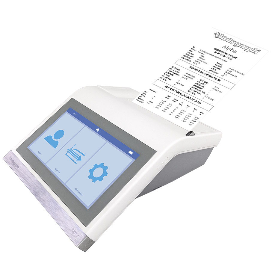 Vitalograph ALPHA Connect All-in-One-Spirometer mit Thermodrucker,