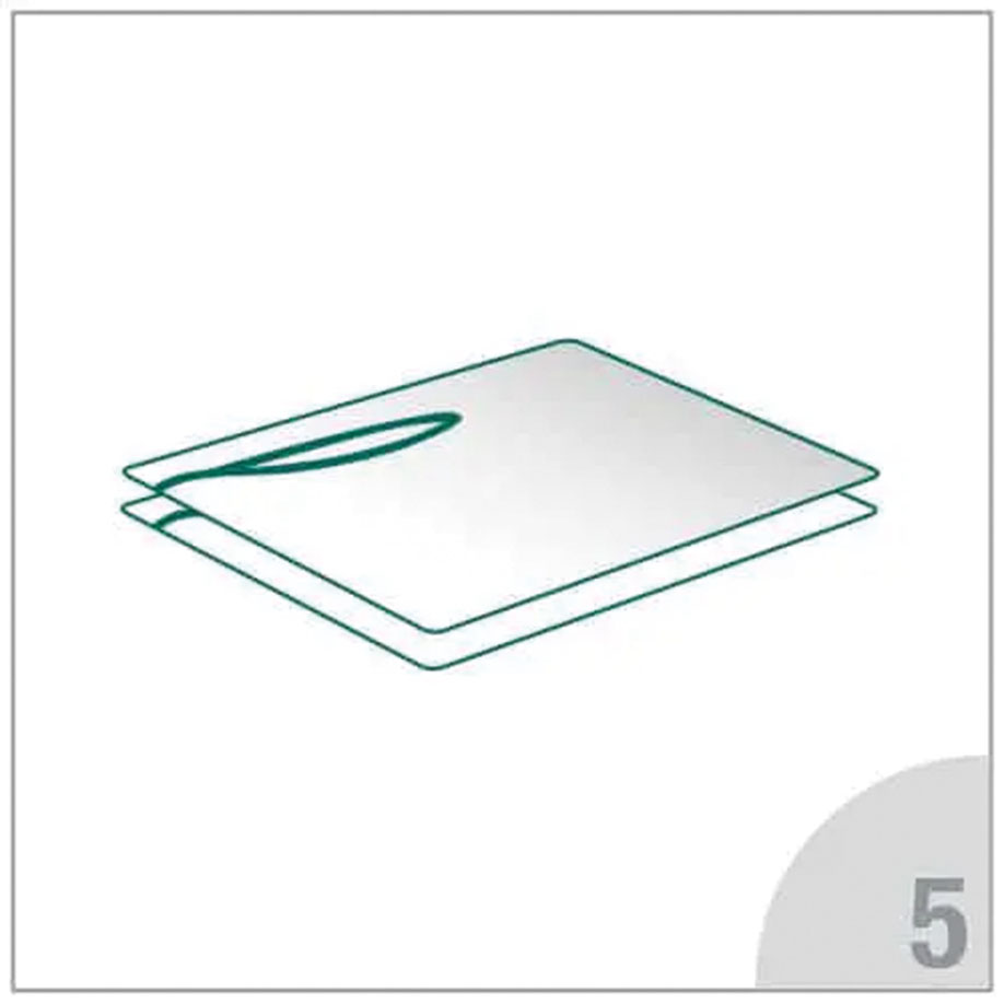 Bauchtuch-Set weiß, steril, 45 x 45 cm, 4-lagig, RK (5 Stck.)