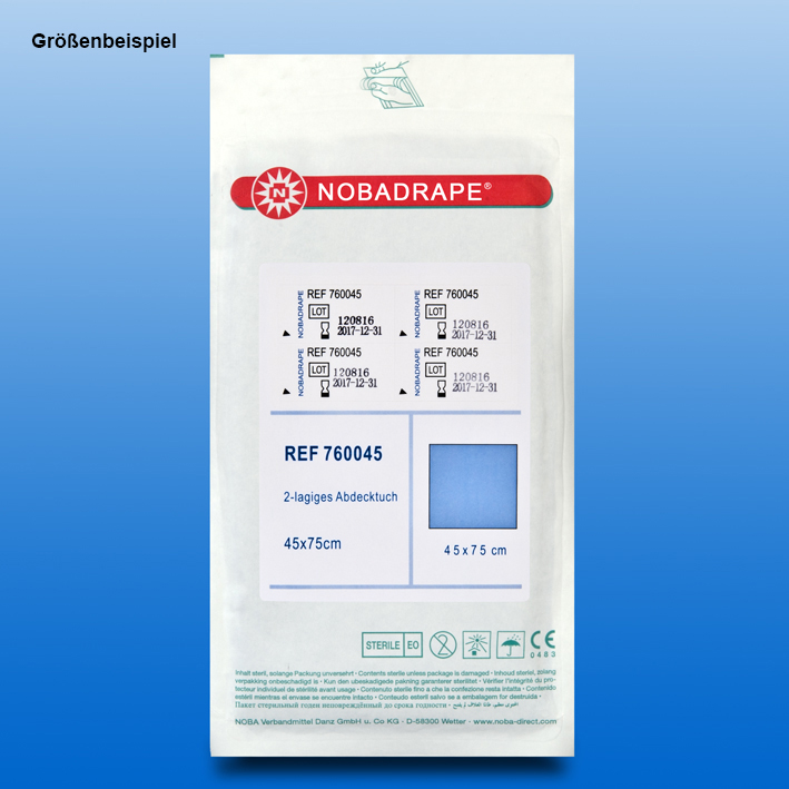 NOBADRAPE Abdecktücher ohne Loch, 75 x 90 cm, 2-lagig, steril (20 Stck.)