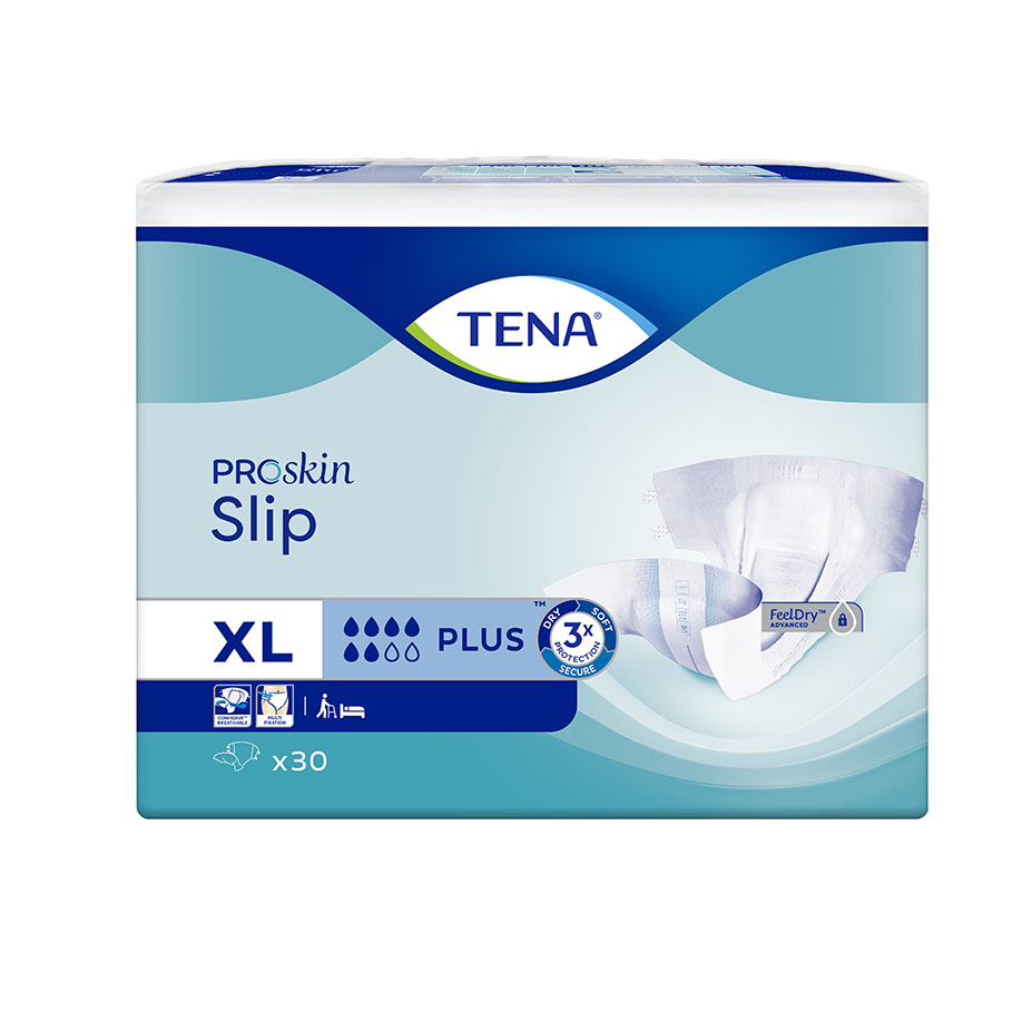 TENA ProSkin Slip Plus XL blau, Windelhosen (3 x 30 Stck.)
