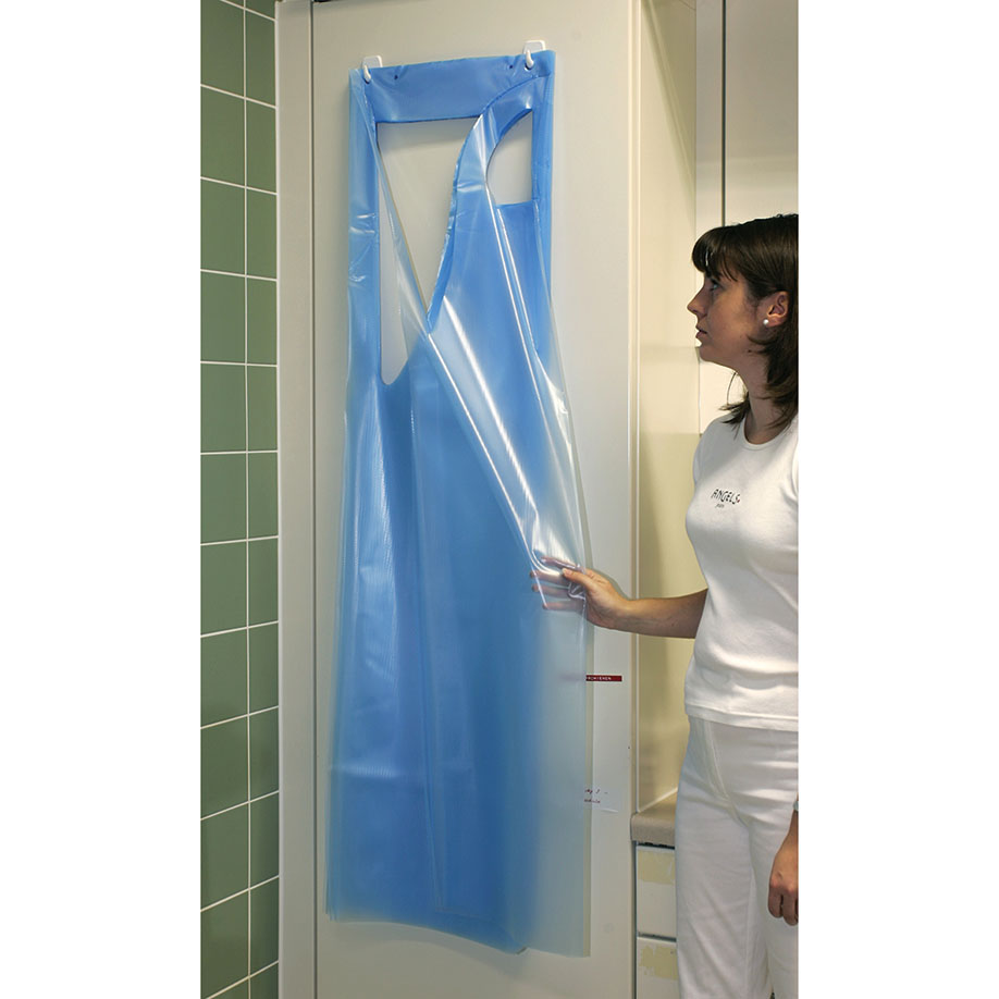 Clinhand Einmal-Schürzen 140 x 75 cm blau rautiert geprägt (25 Stck.)