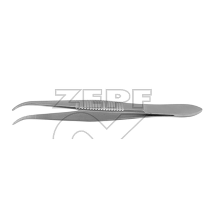Splitterpinzette, gebogen, 12 cm