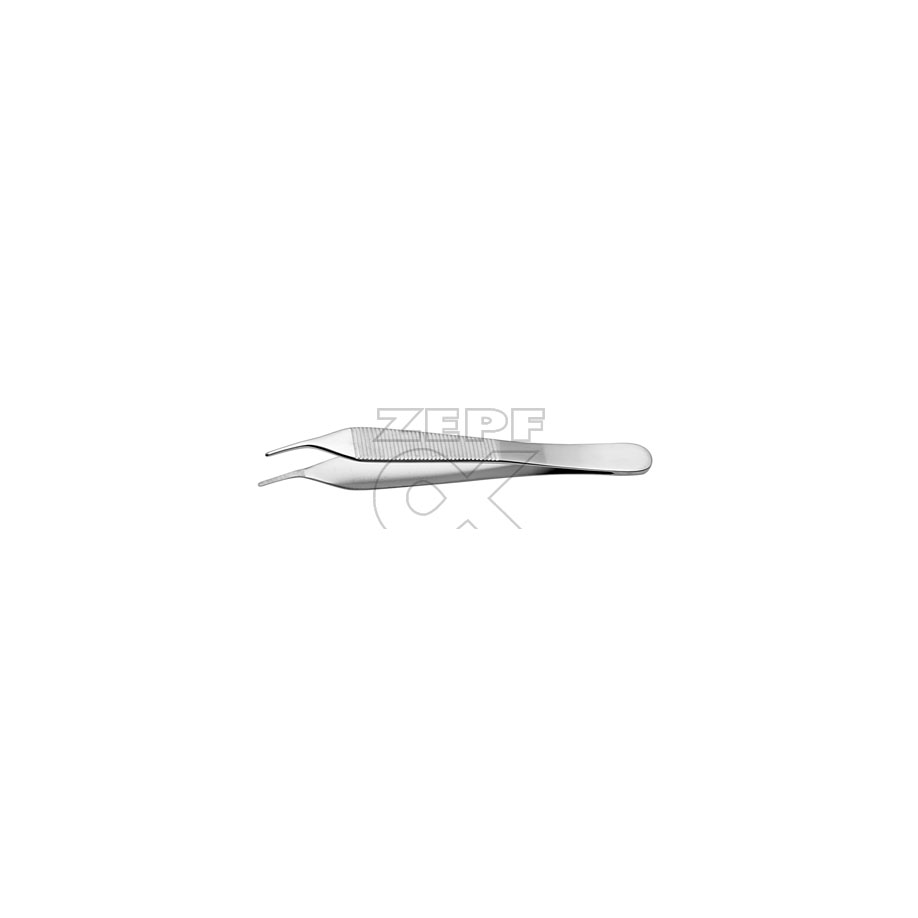 anat. Pinzette nach ADSON, abgewinkelt, gerieft, 12 cm