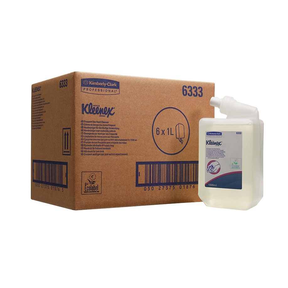 KLEENEX sanfte Waschlotion, transparent, unparfümiert (6 x 1 Ltr.)