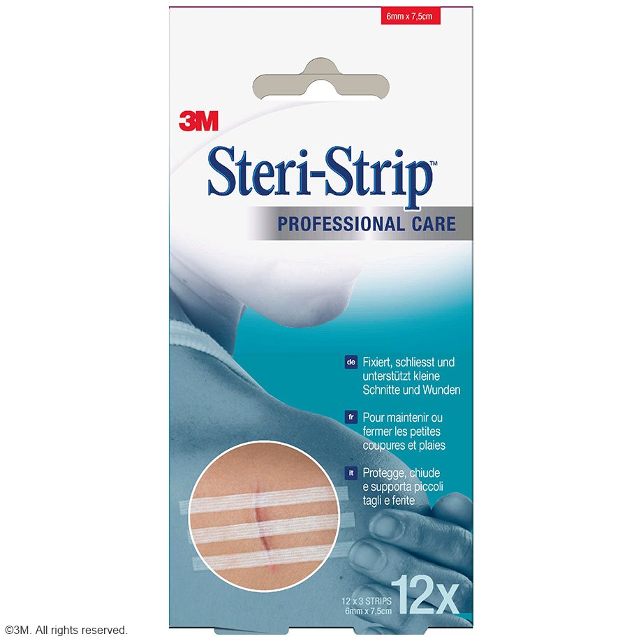 3M Steri-Strip Wundverschlussstreifen 6 x 75 mm (12 x 3 Str.)