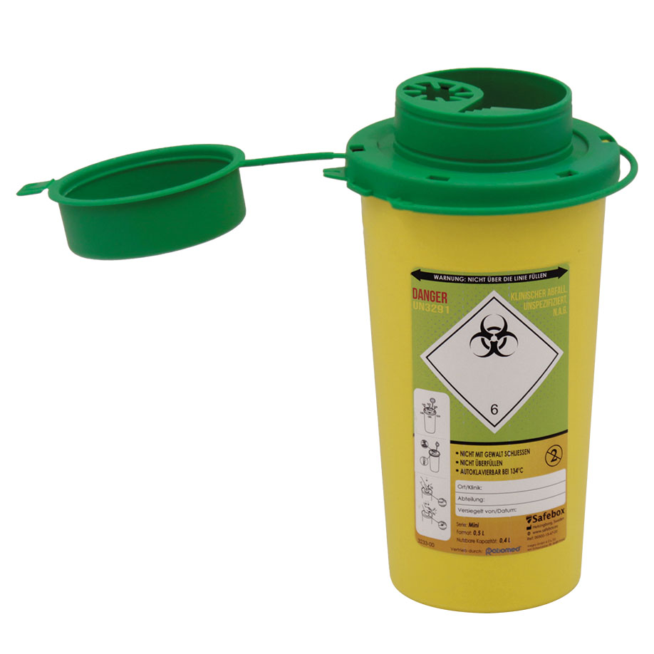 Kanülenabwurfbehälter ratiomed Safe-Box REC 0,5 Ltr.