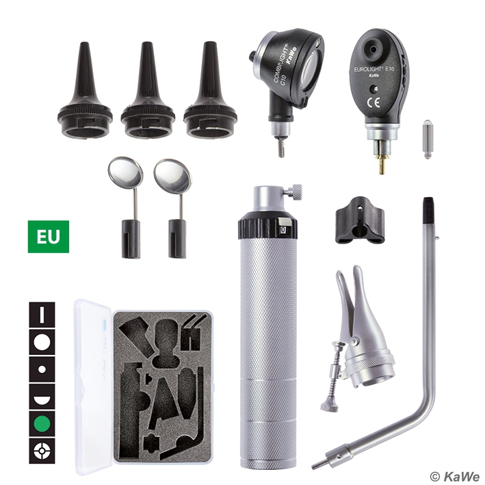 KaWe Basic Set C10/E16, Otoskop und Ophthalmoskop 2,5 V, VL,VL, 6 Blenden