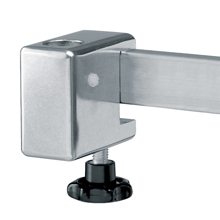 Wandschienenklaue für Normschienen, mit Aufnahme Ø 18 mm