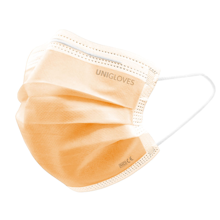 Einmal-Mundschutz Profil Plus, mit Gummizug, orange  (50 Stck.)