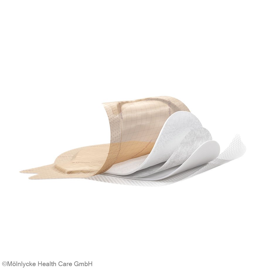 Mepilex Border Sacrum Schaumverband steril, 22 x 25 cm (5 Stck.)