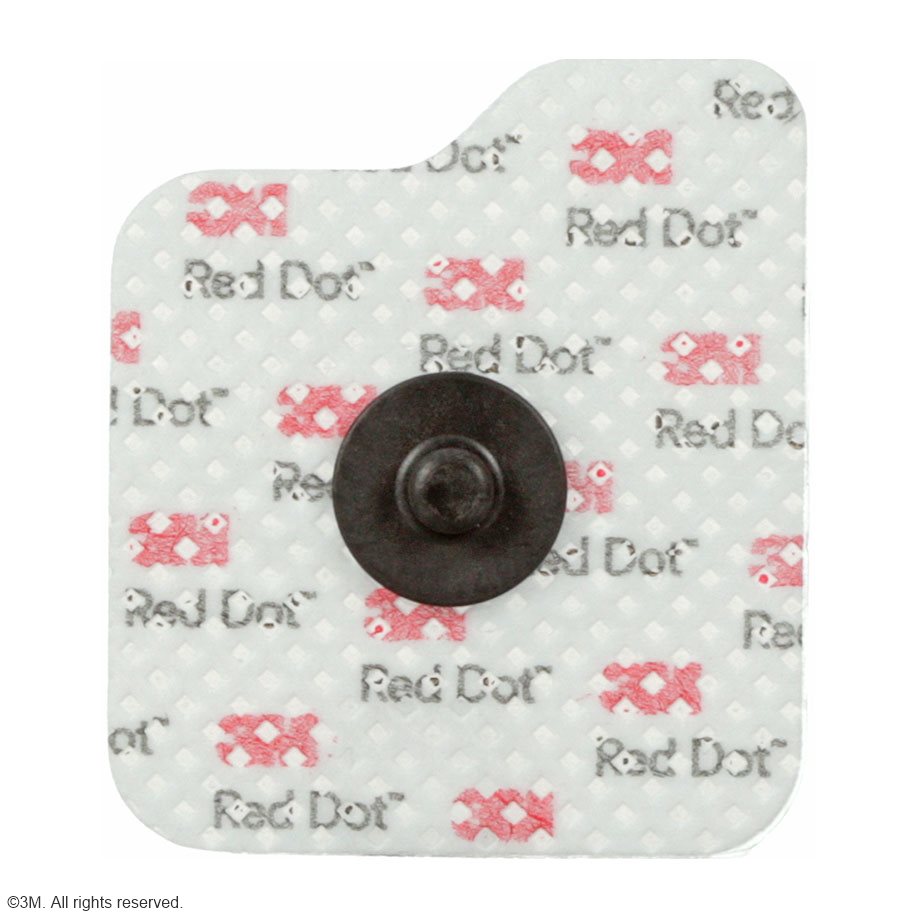 3M Red Dot EKG-Elektroden für Erwachsene Srepositionierbar, 4 x 3 cm (5 Stck.)
