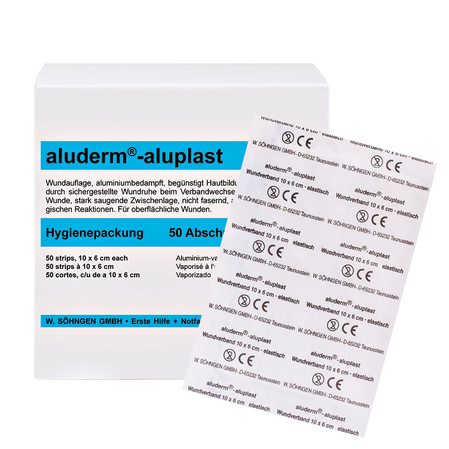 aluderm-aluplast Pflasterzuschnitte elastisch ca. 10 x 6 cm (50 Stck.)