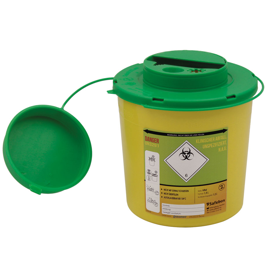 Kanülenabwurfbehälter ratiomed Safe-Box REC 1,5 Ltr.