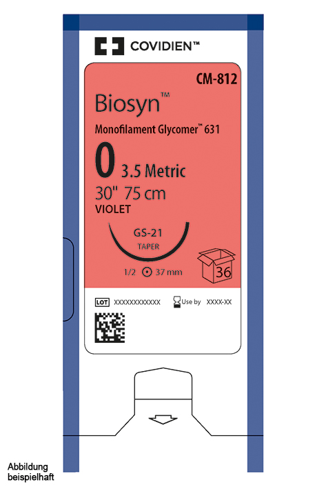 Biosyn CV-23 4/0=1,5 violett Nahtmaterial Fadenlänge 75 cm (36 Stck.)