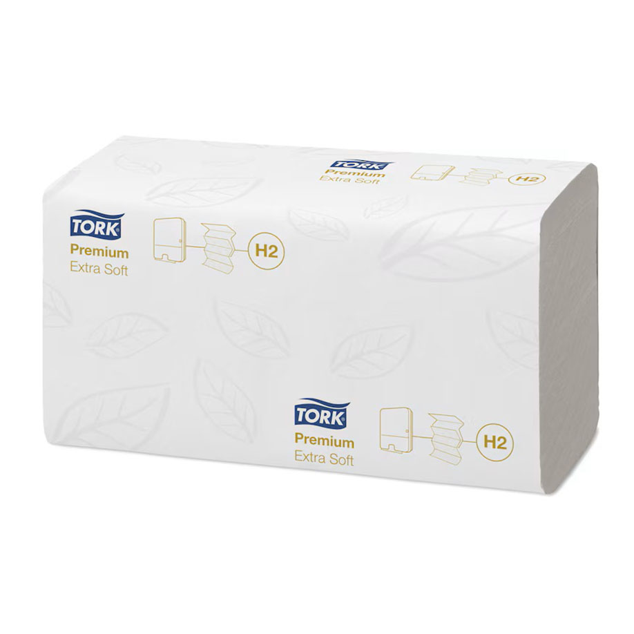 Tork Xpress Falthandtücher, 2-lagig  weiß-rose 21 x 34 cm  (21 x 100 Stck.)