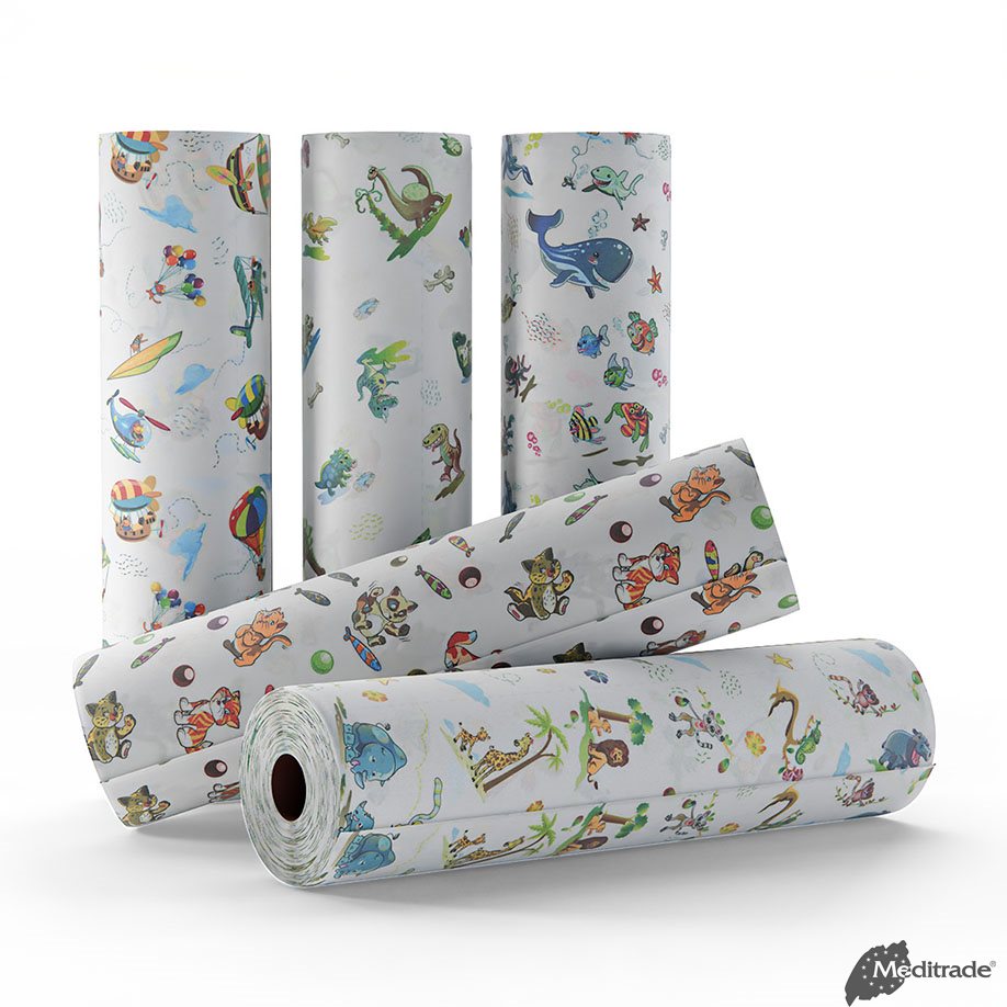 Rollicel KidsRoll Liegenabdeckung 2 lg. für Kinder, 50 cm x 46 m, bunt, (9 Ro.)