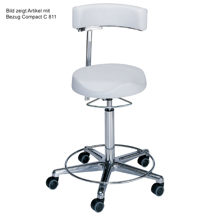 Arbeitsstuhl mit Rückenlehne, Höhenverstellung 57 - 76 cm