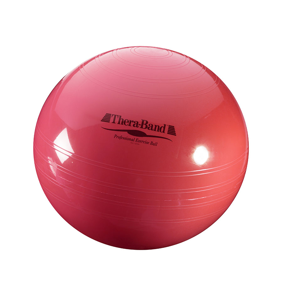 TheraBand Gymnastik-Ball Ø 55 cm, rot, für Körpergröße: 141 - 154 cm