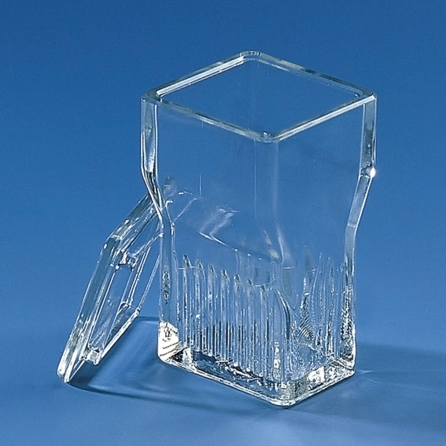 Färbetrog, Natron-Kalk-Glas, Typ Hellendahl, mit Erweiterung