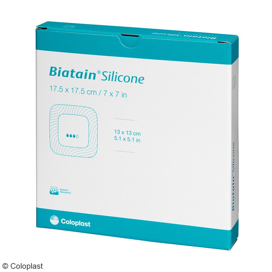 Biatain Silicone Schaumverband steril, 17,5 x 17,5 cm (5 Stck.)