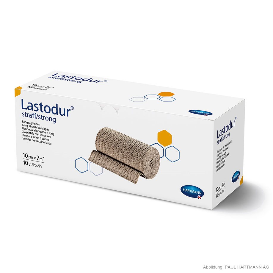 Lastodur straff/strong Langzugbinden 7 m x 10 cm (10 Stck.)