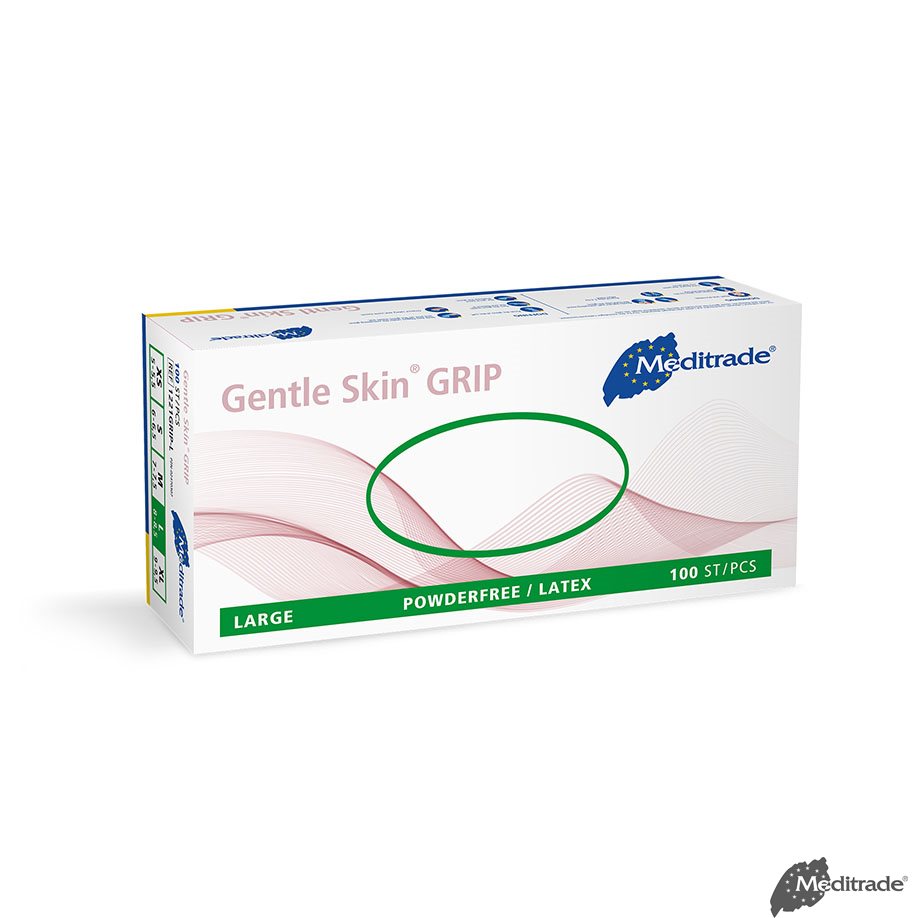 Gentle Skin grip U.-Handschuhe Latex, PF, Gr. L, unsteril (100 Stck.)