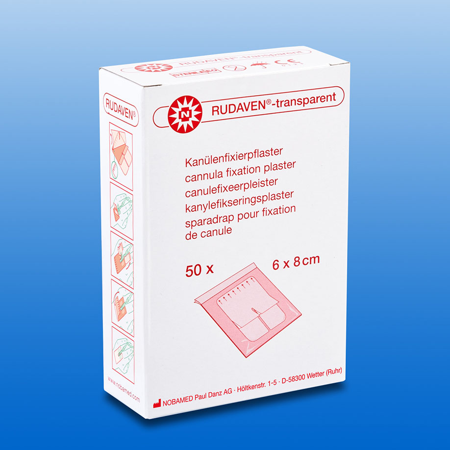 RUDAVEN-transparent Fixierpflaster steril, 6 x 8 cm (50 Stck)