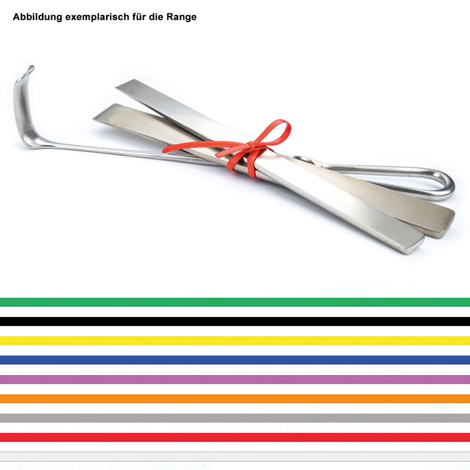Instrumenten-Bündelschnur aus Silikon rot, hitzebeständig, 30 cm (100 Stck.)